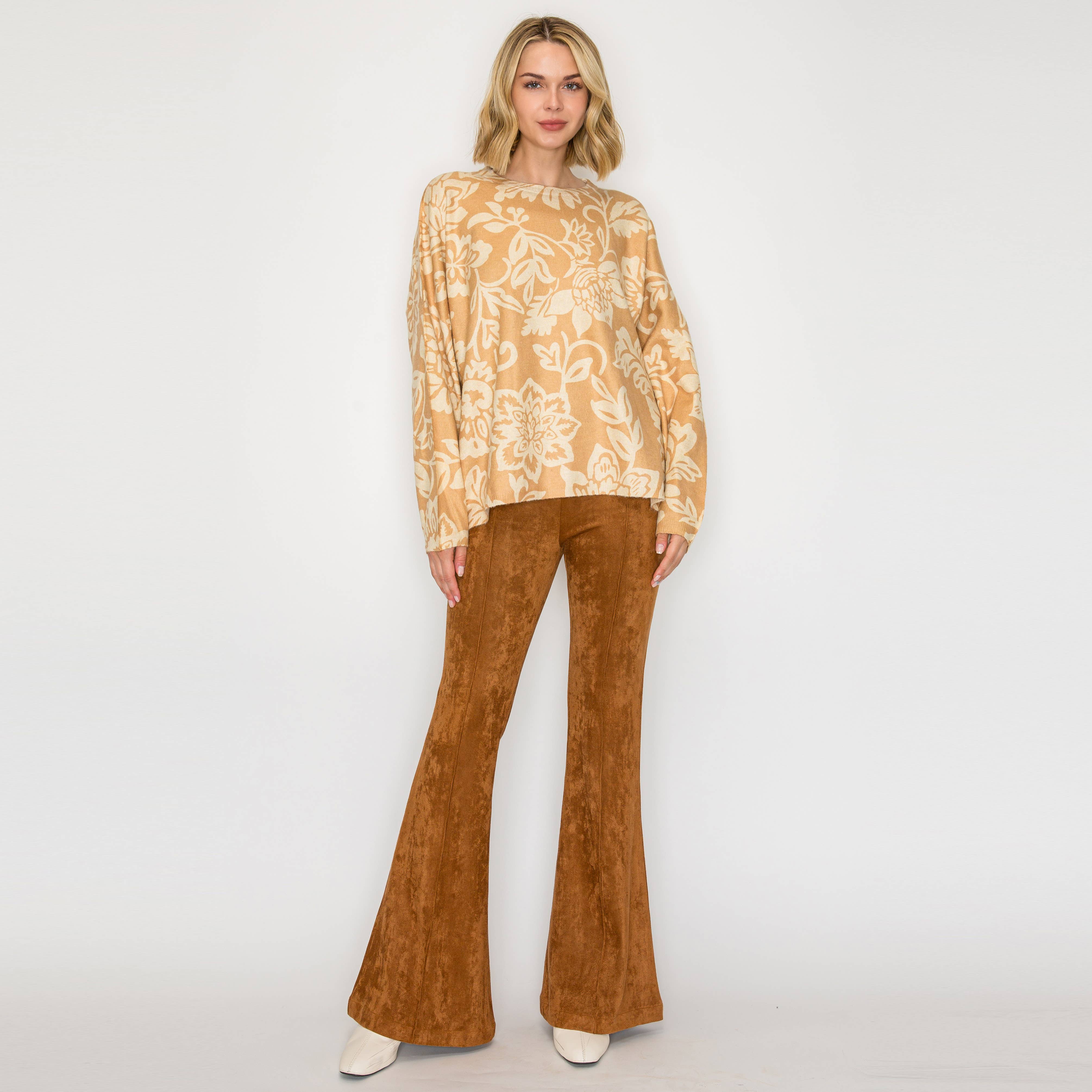 LoveWednesday – wholesale Pullovertröja - Dam – Stämning för höst kameltröja - LWSW12081