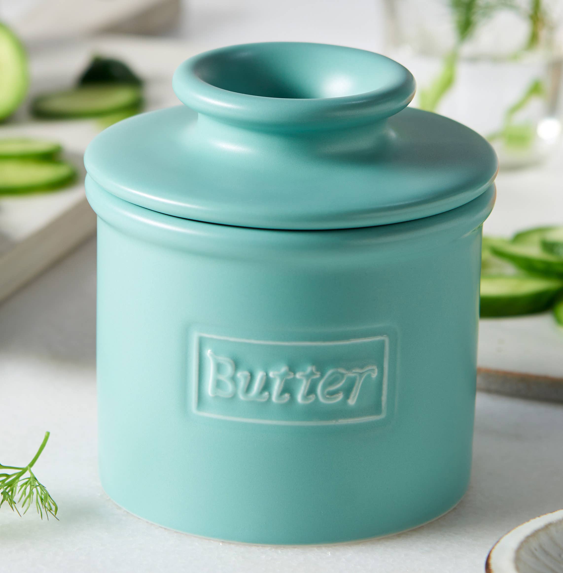 The Original Butter Bell® Crock - Wholesale Butter Dish - The Original Butter Bell® Crock - Cafe Matte Aqua1
