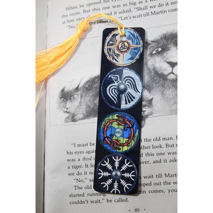 Viking Shields // Metal Bookmark for wholesale by Raven Design