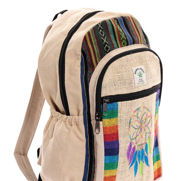 Wicked Dragon Clothing – Mochila - Unissexo por atacado – Mochila hippie de cânhamo do Himalaia0