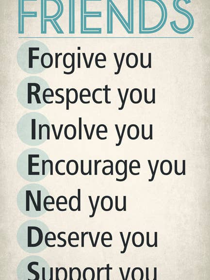 Poster della classe di F.R.I.E.N.D.S. per le scuole per la vendita all'ingrosso da parte di Keep Calm Collection