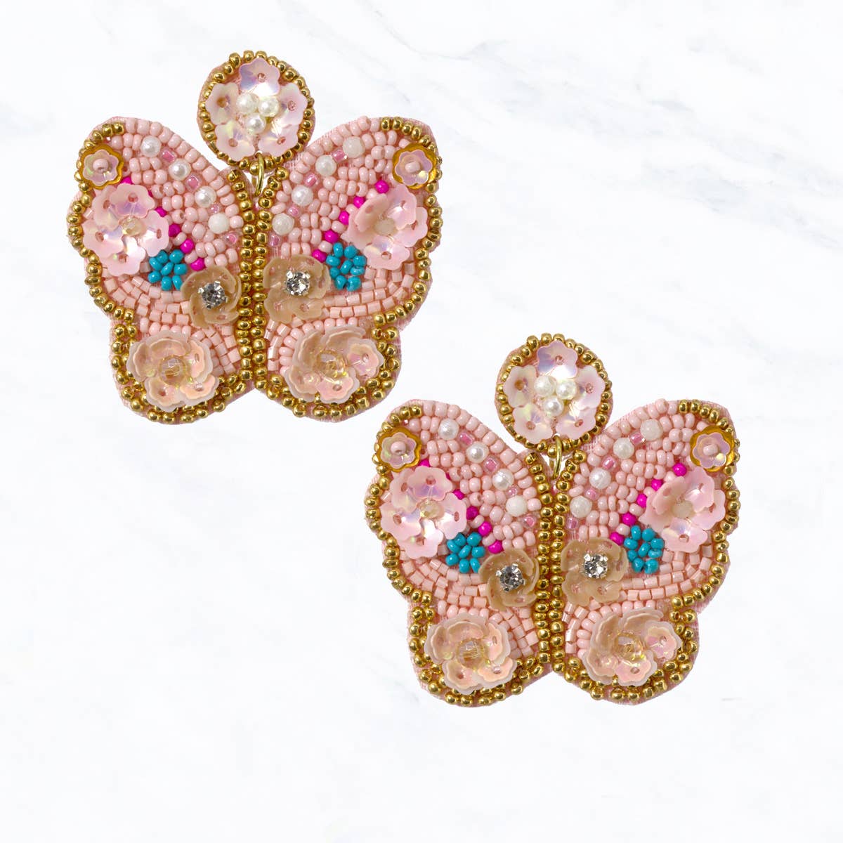 Suzie Q USA - Vendita all'ingrosso Orecchini pendenti - Orecchini a farfalla Seed Bead1