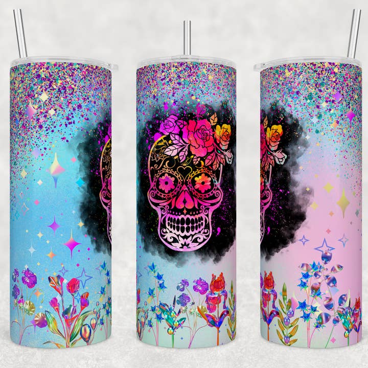 20 Ounce Tumbler~ Day of the dead for wholesale by Paxton's One Stop Shop LLC