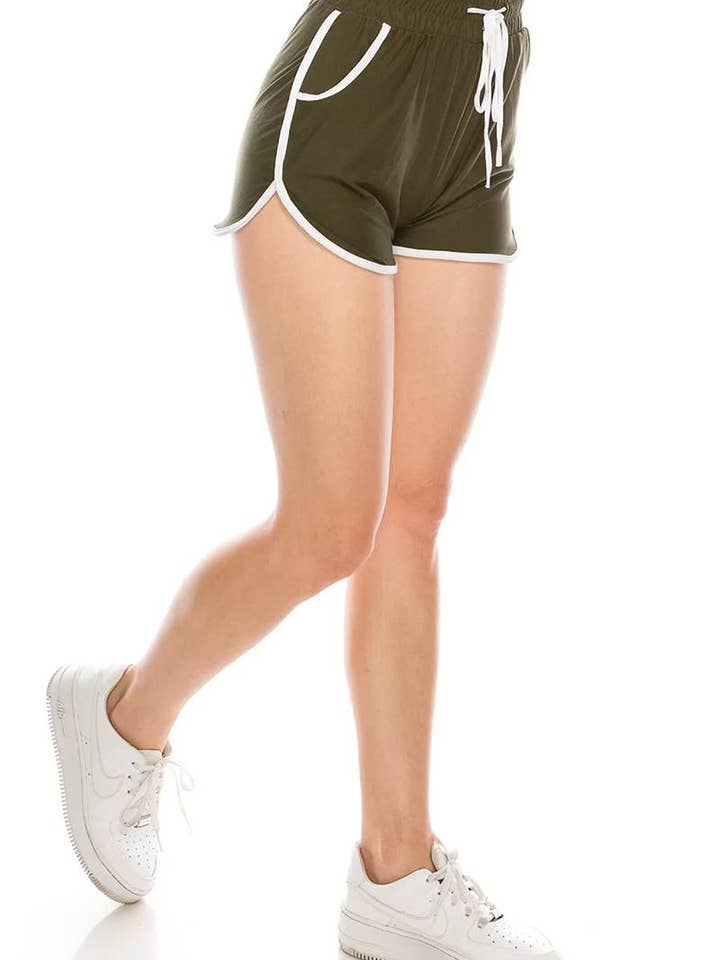 Cap Zone - Wholesale Athletic Shorts - Women's - Women's Solid Active Mid-rise Dolphin Shorts10