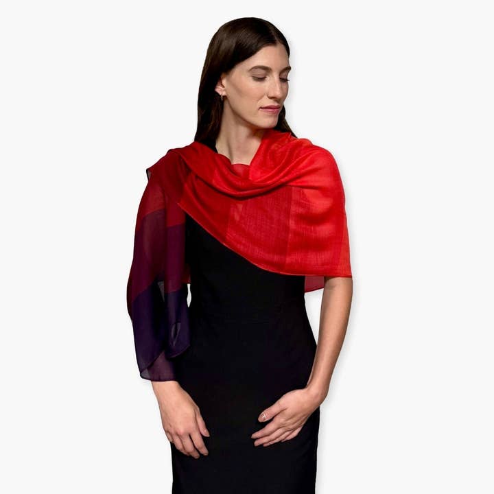 Humble Hilo - Wholesale Scarf - Women's - Humble Hilo Soft Sustainable Art Scarf, Retro Palette7