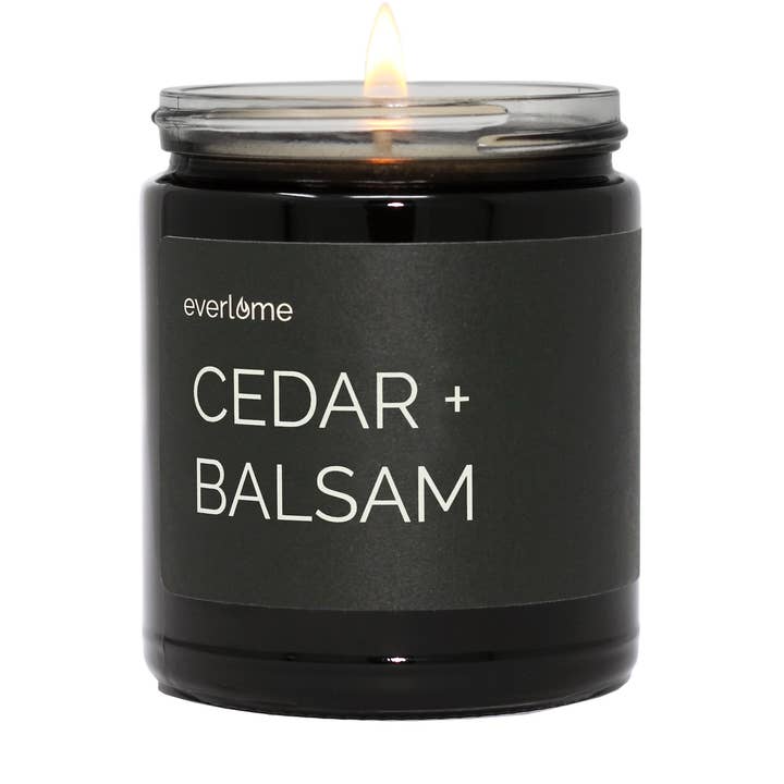 Cedar + Balsam Soy Wax Jar Candle - Non-Toxic, 50 Hour Burn for wholesale by Everlume