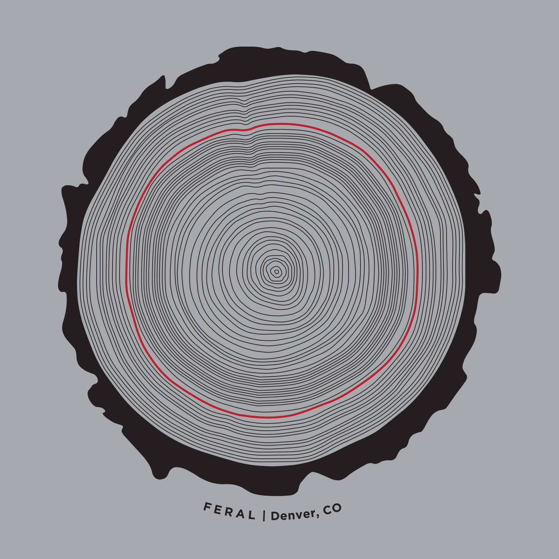 FERAL - Wholesale Graphic Sweatshirt - Unisex - Tree Trunk Long Sleeve Crew Sweatshirt1