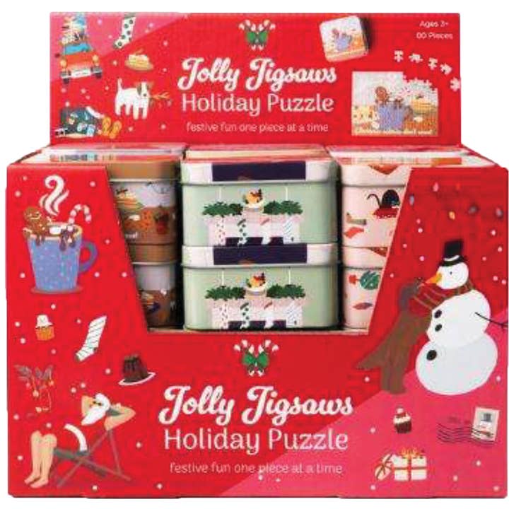 Holiday Mini Puzzles 24-Unit Counter Display for wholesale by ET Products