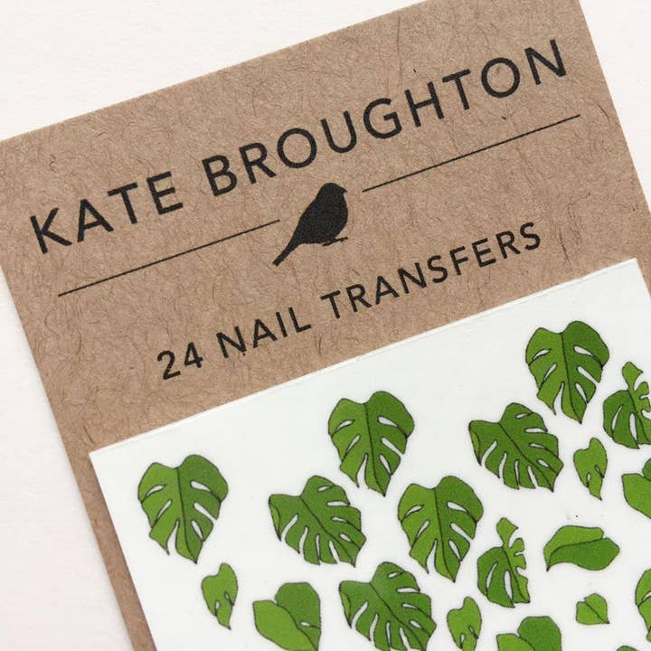 Houseplant Nail Art Transfers for wholesale by Kate Broughton