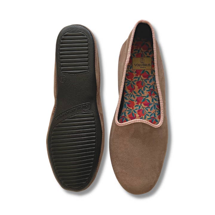 LIV Beige Grenades lädertoffel för wholesale av VOLUBILIS PARIS