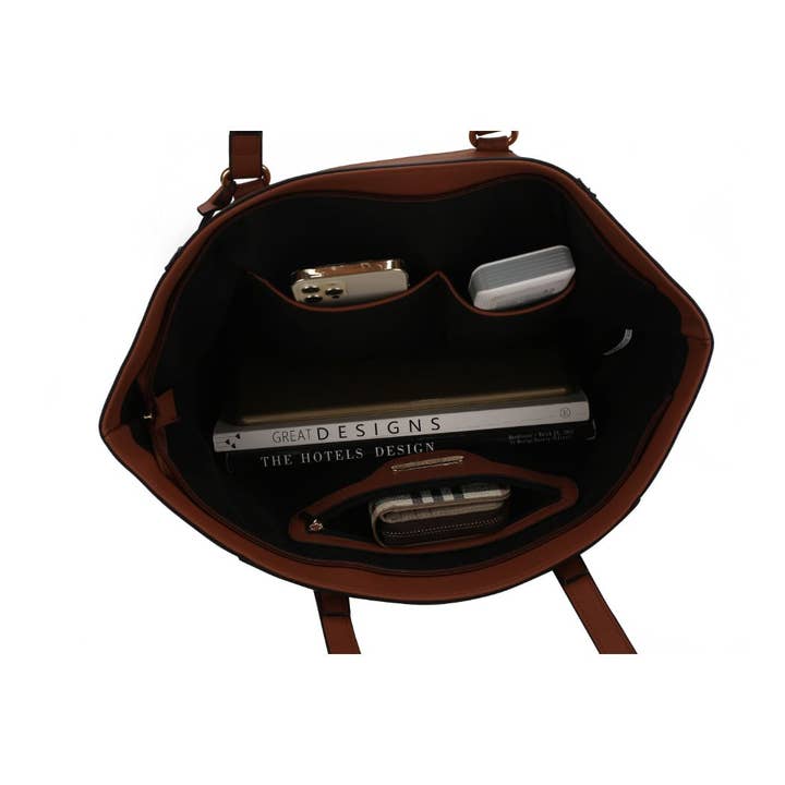 MKF Collection - Wholesale Draagtas - Dames - Alexandra Vegan lederen draagtas voor dames met portemonnee van Mia K12