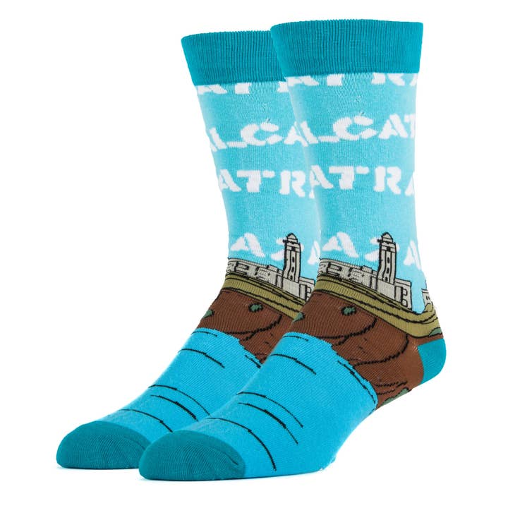 Alcatraz | Calcetines divertidos de algodón para hombre para venta al por mayor de Oooh Yeah/Sock It Up/Oooh Geez Slippers