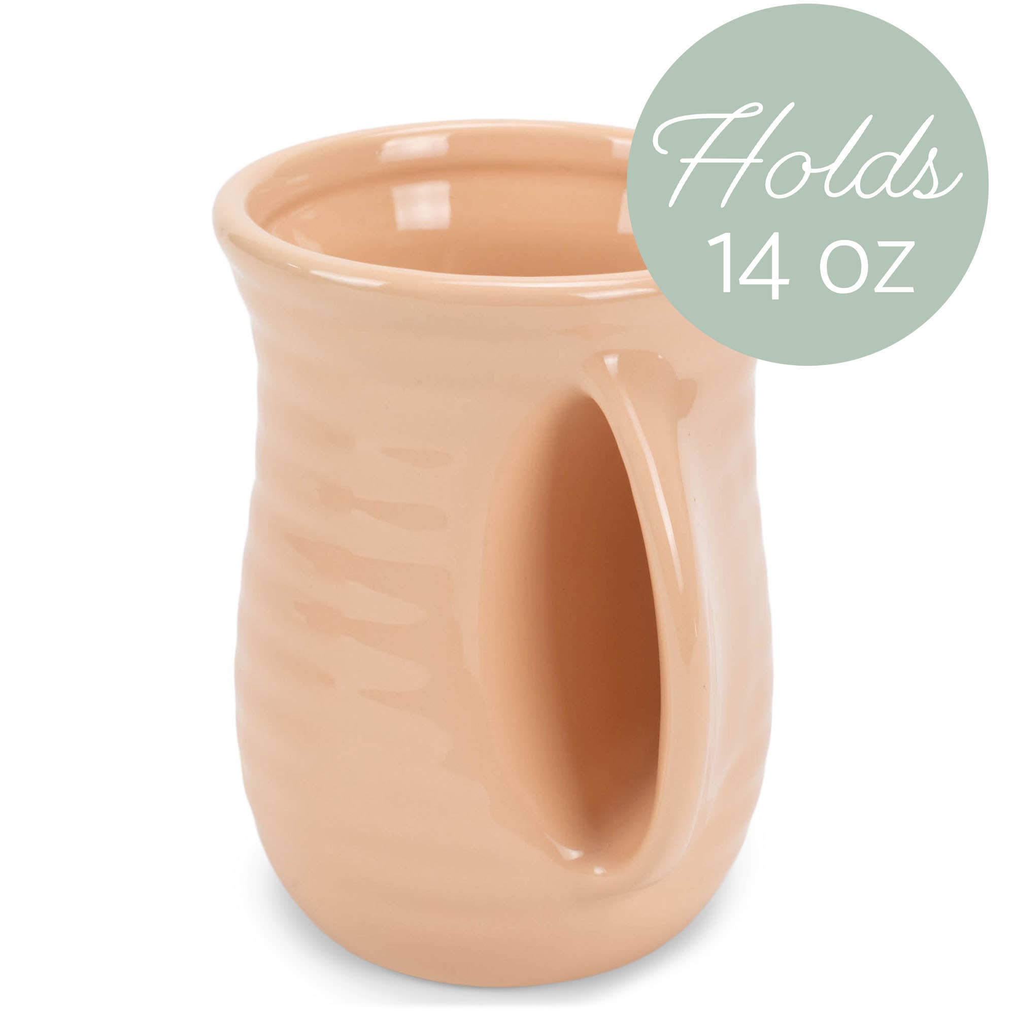 EAST AVENUE - Wholesale Coffee Mug - Handwarmer Mug Ribbed Blush 14 Oz2