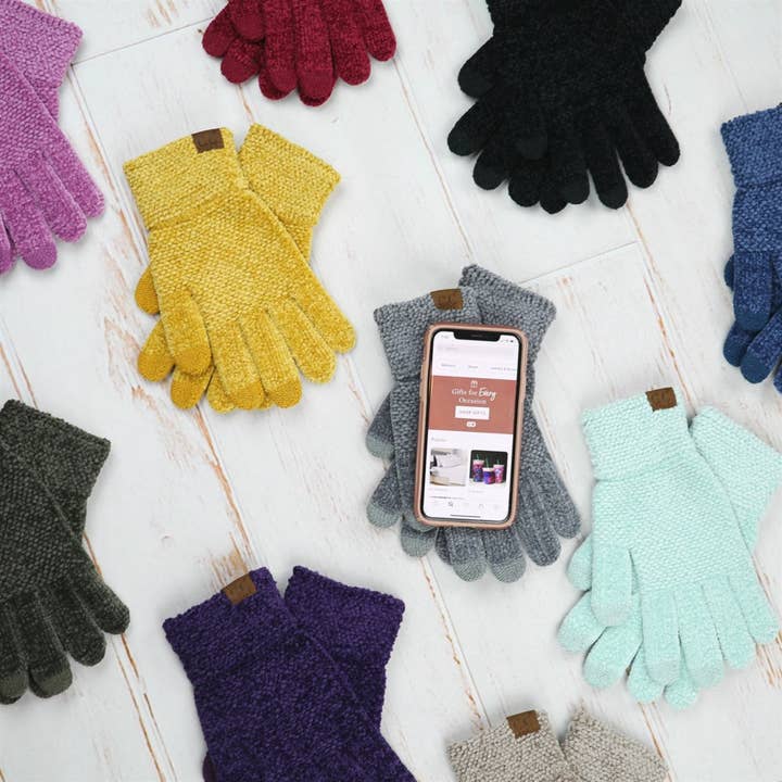 Truly Contagious - Wholesale Gloves - Women's - CC Chenille Touchscreen Glove ( G-9016 )