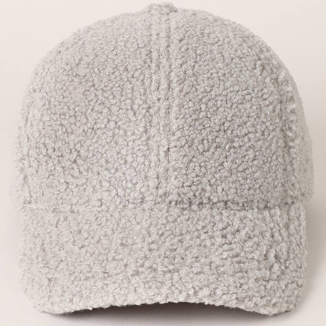 Fashion City - Wholesale Baseball Cap - Women's - Solid Colored Faux Sherpa Baseball Cap16