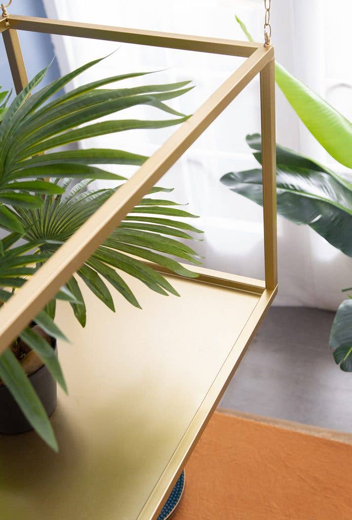 A&B Home Group Inc. - Wholesale Display Shelf - 55x27.5x27.5" Golden Iron Stand With Chains 1EA/CTN3