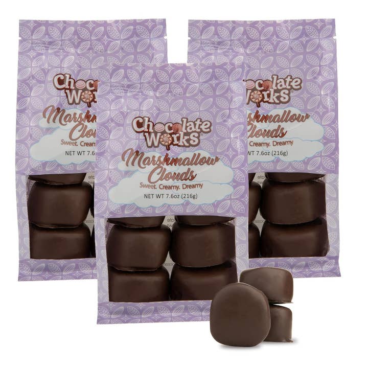Chocolate Works - Venta al por mayor Dulces con chocolate - Nubes de malvavisco de chocolate negro