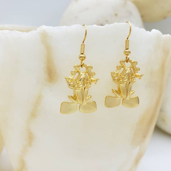 Discoveries, Inc. – wholesale Dangle earrings – Pre-Columbian Frog Earrings
