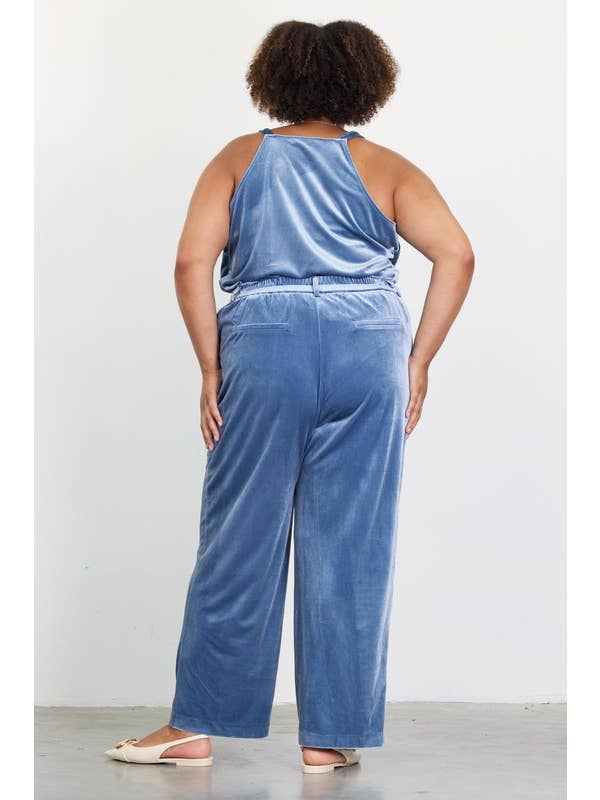 SKIES ARE BLUE – Engroshandel Bukser - Dame – Plus size fløjl bukser med lige pasform10