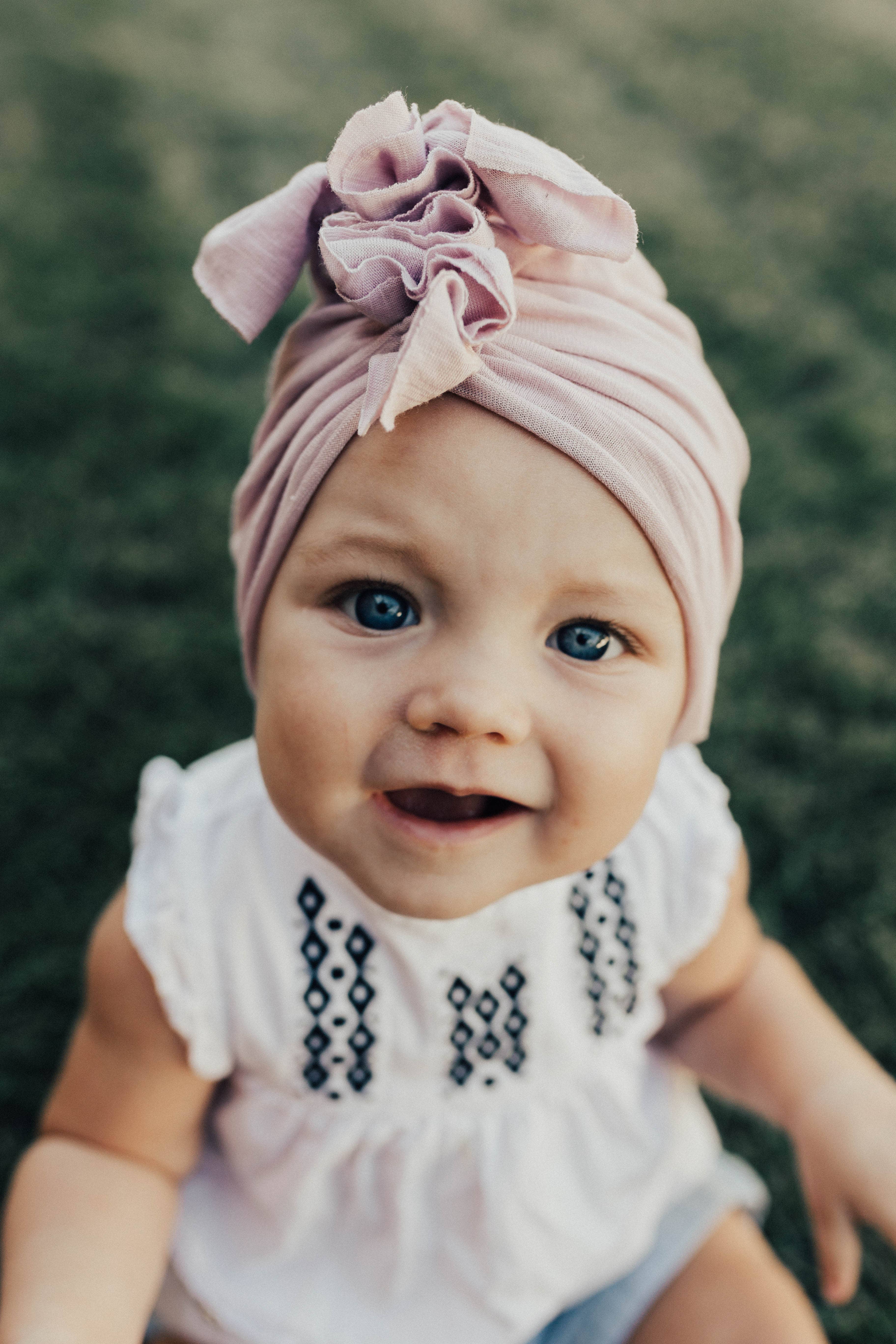 BluTaylor® - Wholesale Baby Headwrap - Baby - Vintage Head Wrap Hat - Mauve Blush1