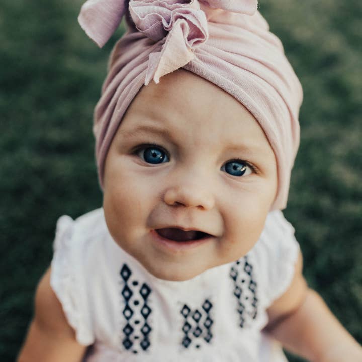 BluTaylor® - Wholesale Baby Headwrap - Baby - Vintage Head Wrap Hat - Mauve Blush1