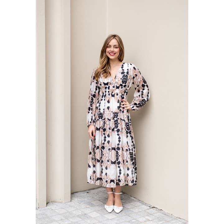 Tallulah Dress | Beige for wholesale by Stellino