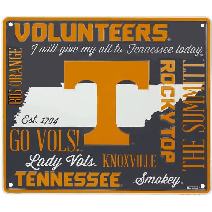 TN Univ Volunteers Fan Cloud - Crossing Signs for wholesale by Signs 4 Fun