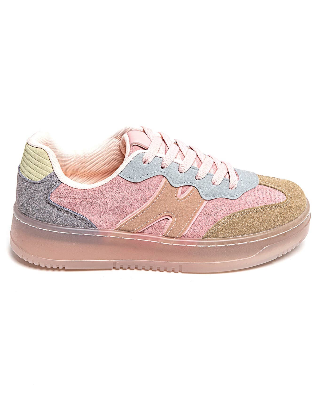 No Doubt Shoes – Engroshandel Lifestyle sneaker - Dame – KLASSISKE GADESKO I KONTRASTFARVER MED SNØREBÅND I IMITERET RUSKIND24