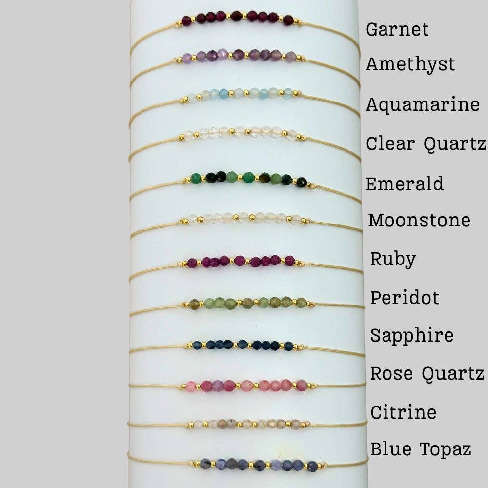 Picki Nicki - Wholesale Jewelry Set - Birthstone Bracelet Gemstone Sets on Cards1