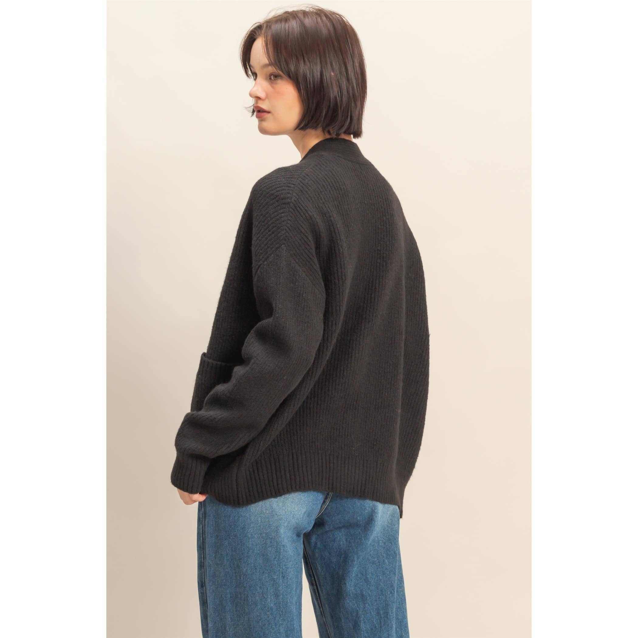 HYFVE - Wholesale Cardigan - Women's - Oversized Sweater Cardigan With Front Pockets26