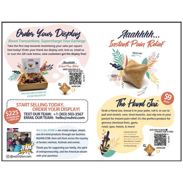 Nuhni - Vendita all'ingrosso Massaggiatori mani/piedi - Hand Jax | 50 unità | Display GRATUITO!5