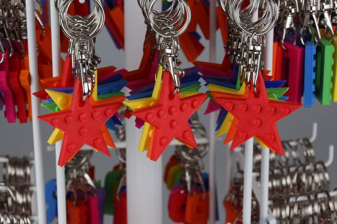Made Happy Gifts - Wholesale Keychain - Kids - Star, Heart and Brick Zip Compatible with LEGO® Bricks6