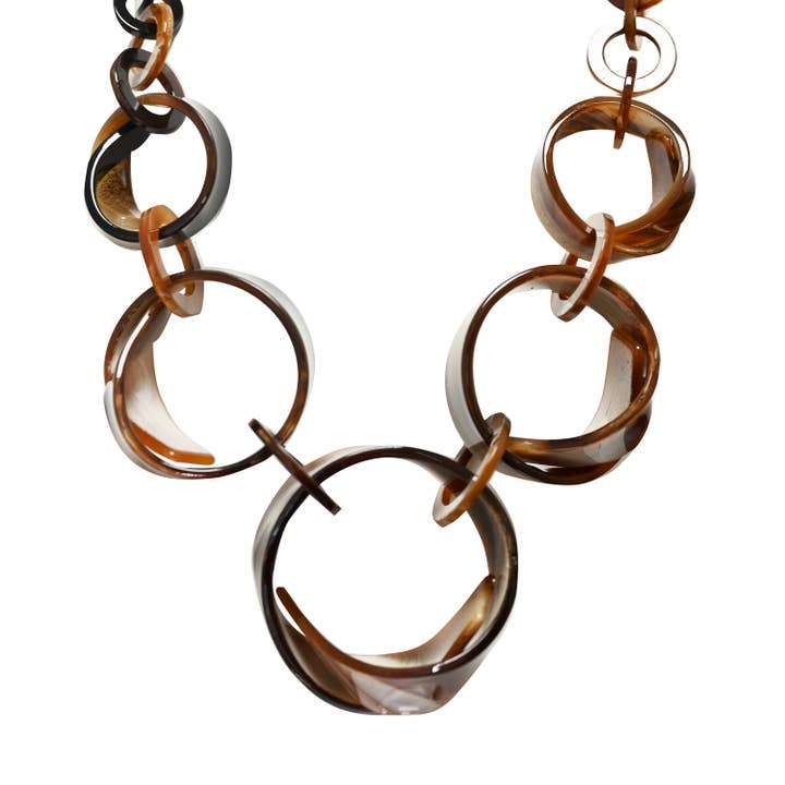 AMORINO SRL - Wholesale Link & Chain Necklace - NECKLACE WITH RESIN CIRCLES - FT24152A2973
