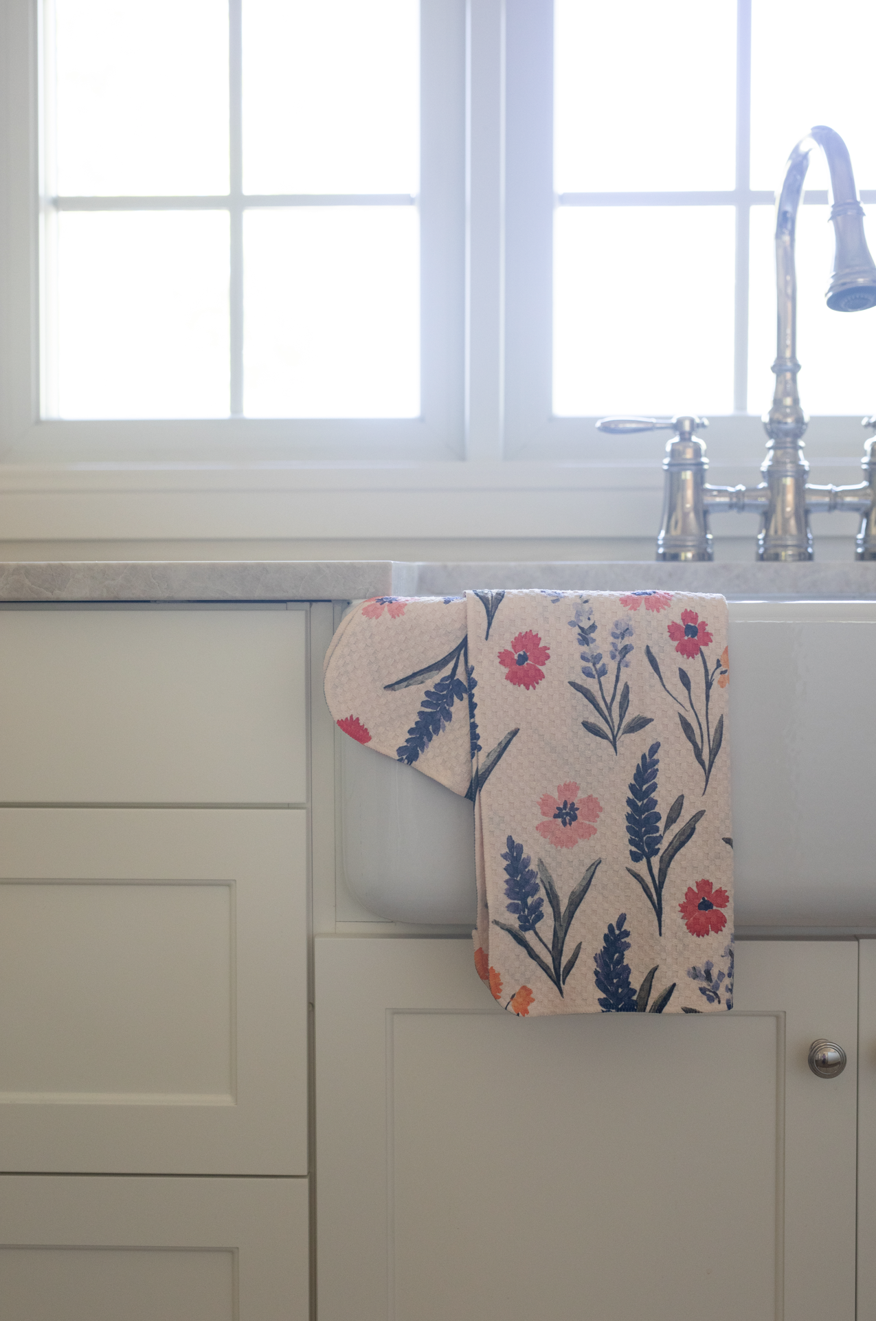 Loom Loom - Wholesale Tea Towel - Tan Wildflowers1