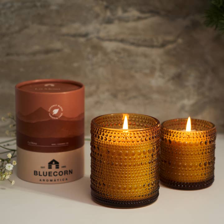 Bluecorn Candles - Wholesale Jar/Filled Candle - La Mesa Scented Candle - Basil & Fir - Coconut Wax