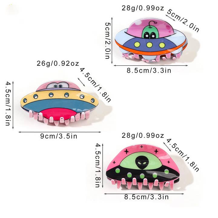 ACCITY - Wholesale Hair Clip - Women's - CARTOON ALIEN SPACESHIP HAIRPIN_CWAHA1637