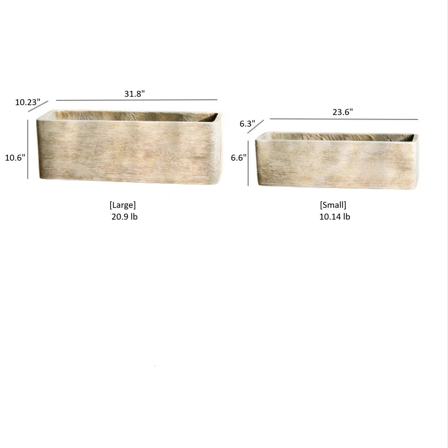 Rustic Reach - Wholesale Planter Box - Modern Rectangular Textured Planter1