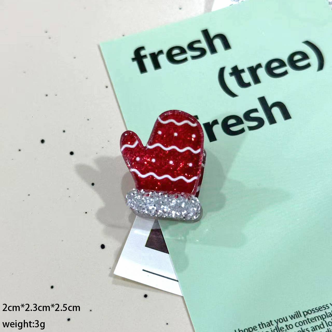 SoapElenGlen - Vente Pince à cheveux – femme - Pince à cheveux Père Noël et arbre scintillants, pince à griffes inspirée de Noël2