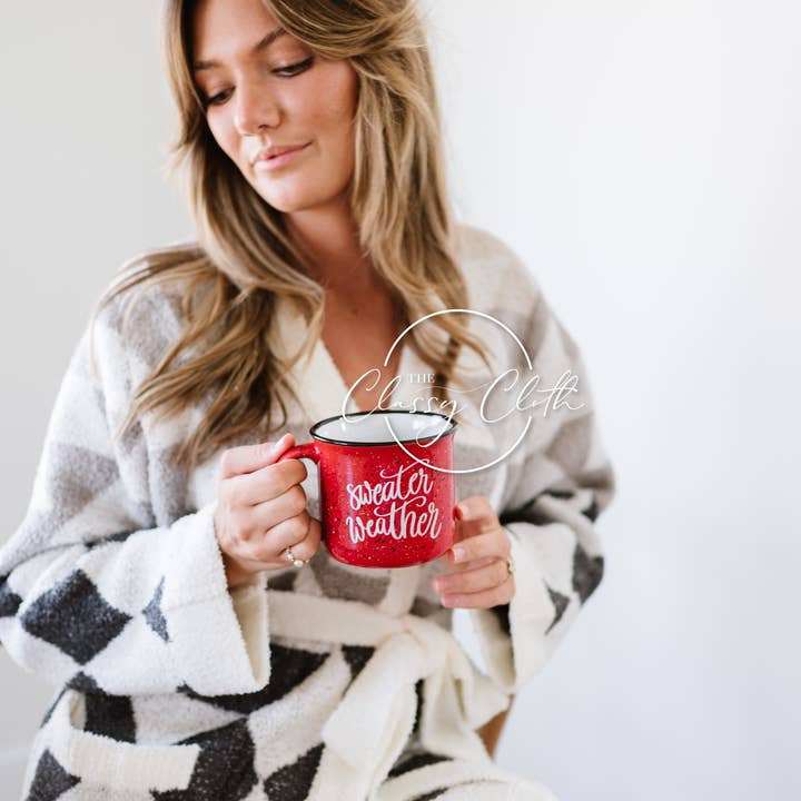 The Classy Cloth WS - Wholesale Coffee Mug - Coffee Mug Cup Speckled - Red Sweater Weather RTS2