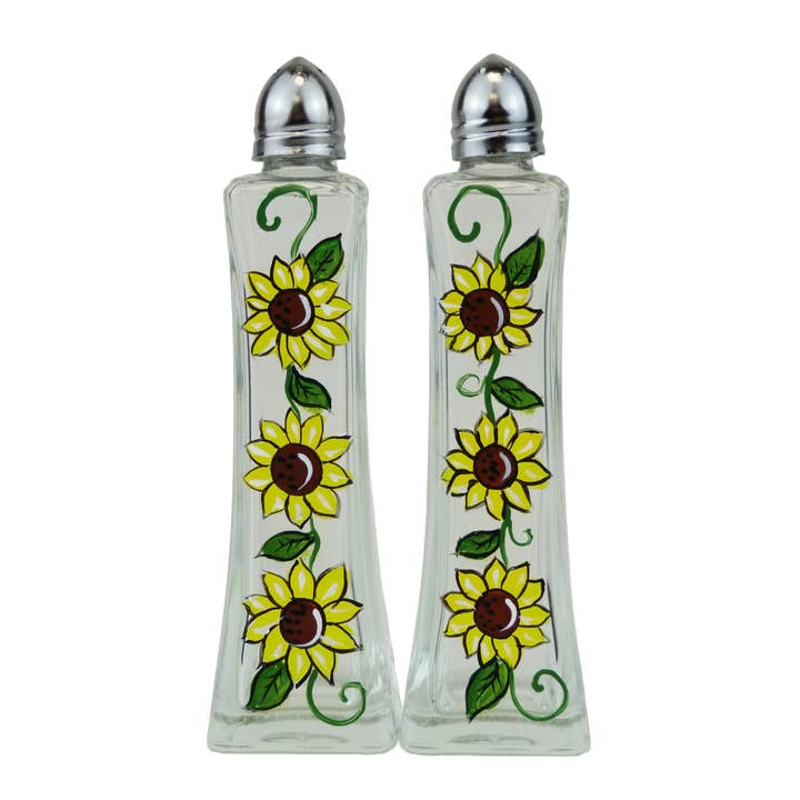 Sunflowers Tall Salt & Pepper for wholesale by Classy Art Designs, LLC