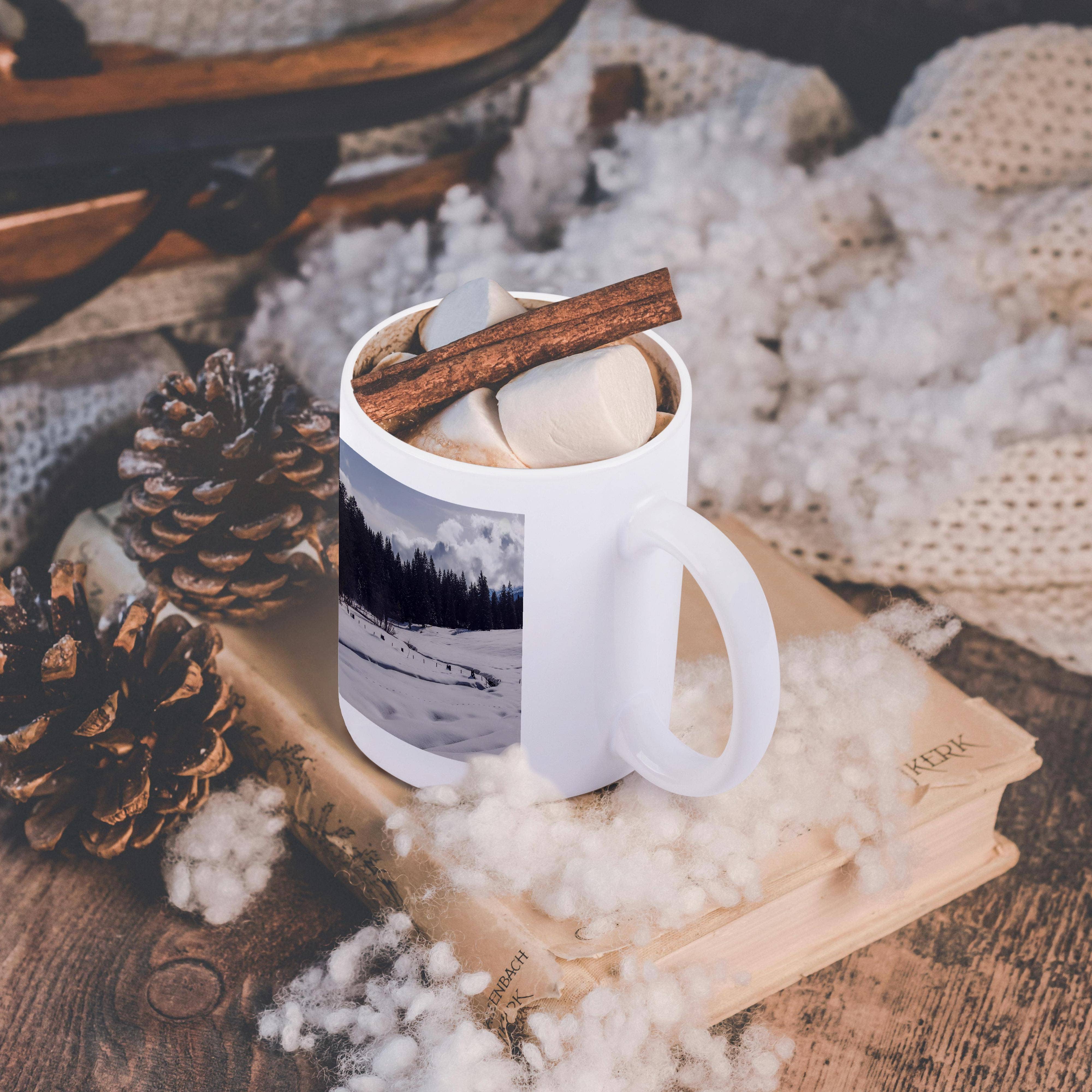 3dRose - Wholesale Coffee Mug - 3dRose, Trail in the Snow in Mountains, Mug11