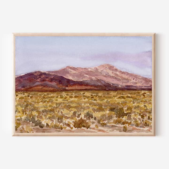 Anoitecer no Deserto de Mojave | Impressão Fine Art por atacado de Rebecca Sobbi Studio