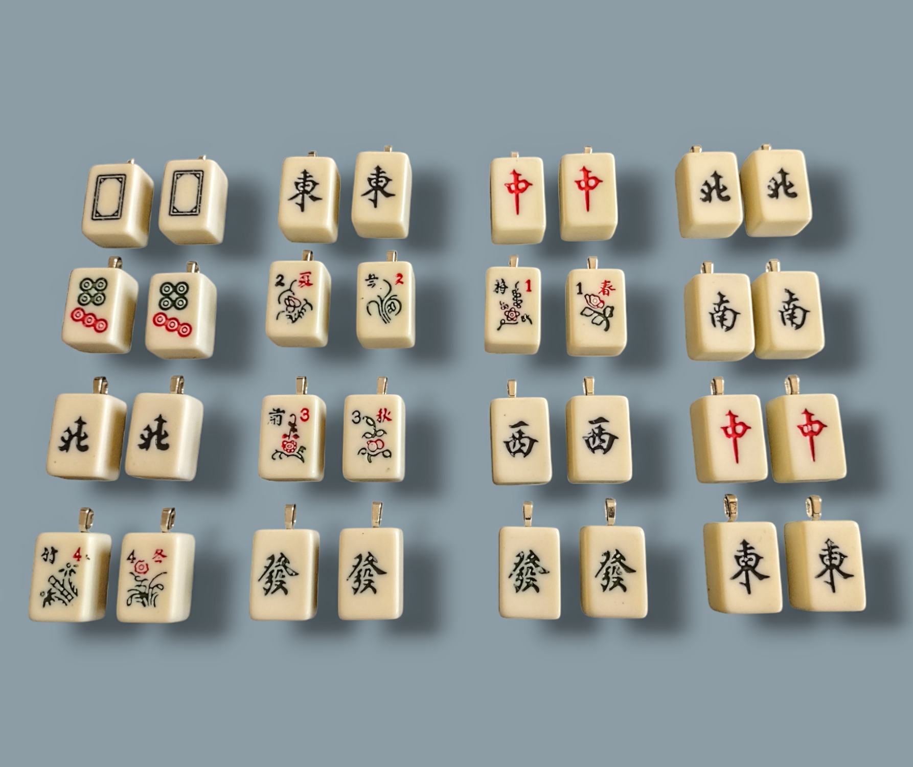 Eclectic Judaica - Wholesale Dangle Earrings - Mini Mahjong Mah Jong Earrings2