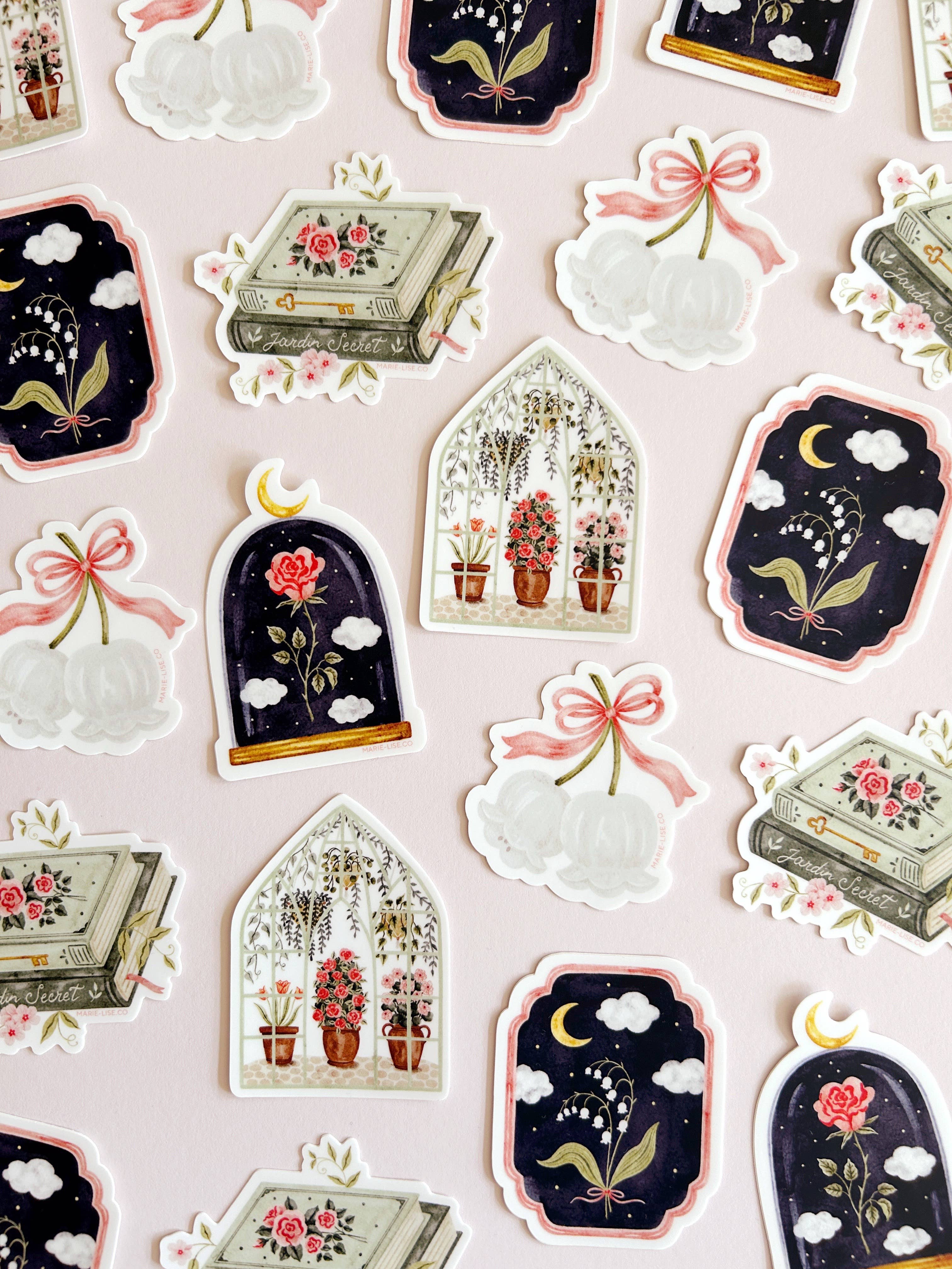 Marie-Lise Illustration - Wholesale Sticker - Autocollant Découpé - Jardin secret1