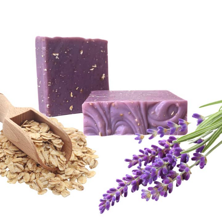 Sudsverse Lavender & Oatmeal Natural Handmade Soap for wholesale by Sudsverse