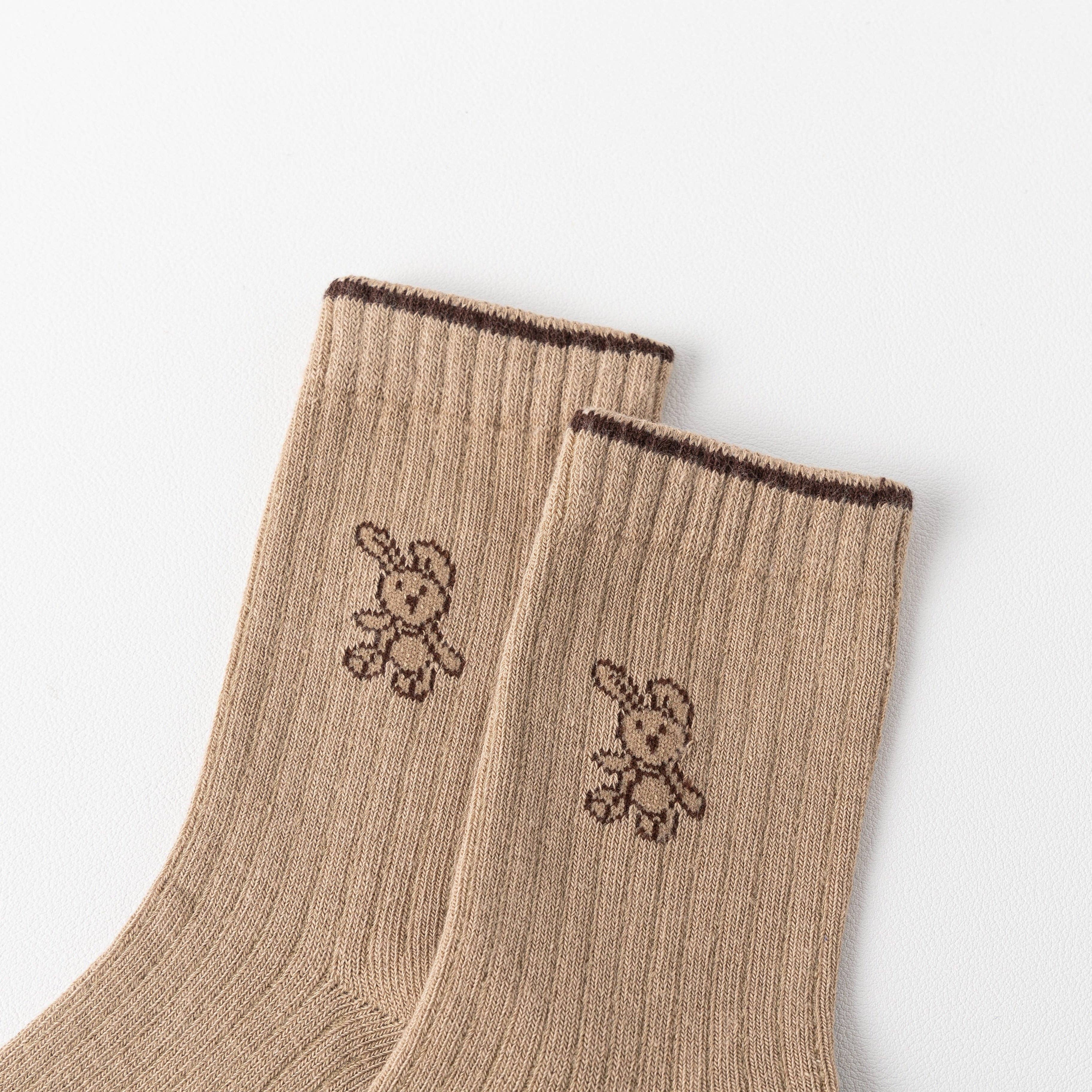 multicoloured Set of 5 Rabbit Socks I Baby and Child for wholesale on Faire9