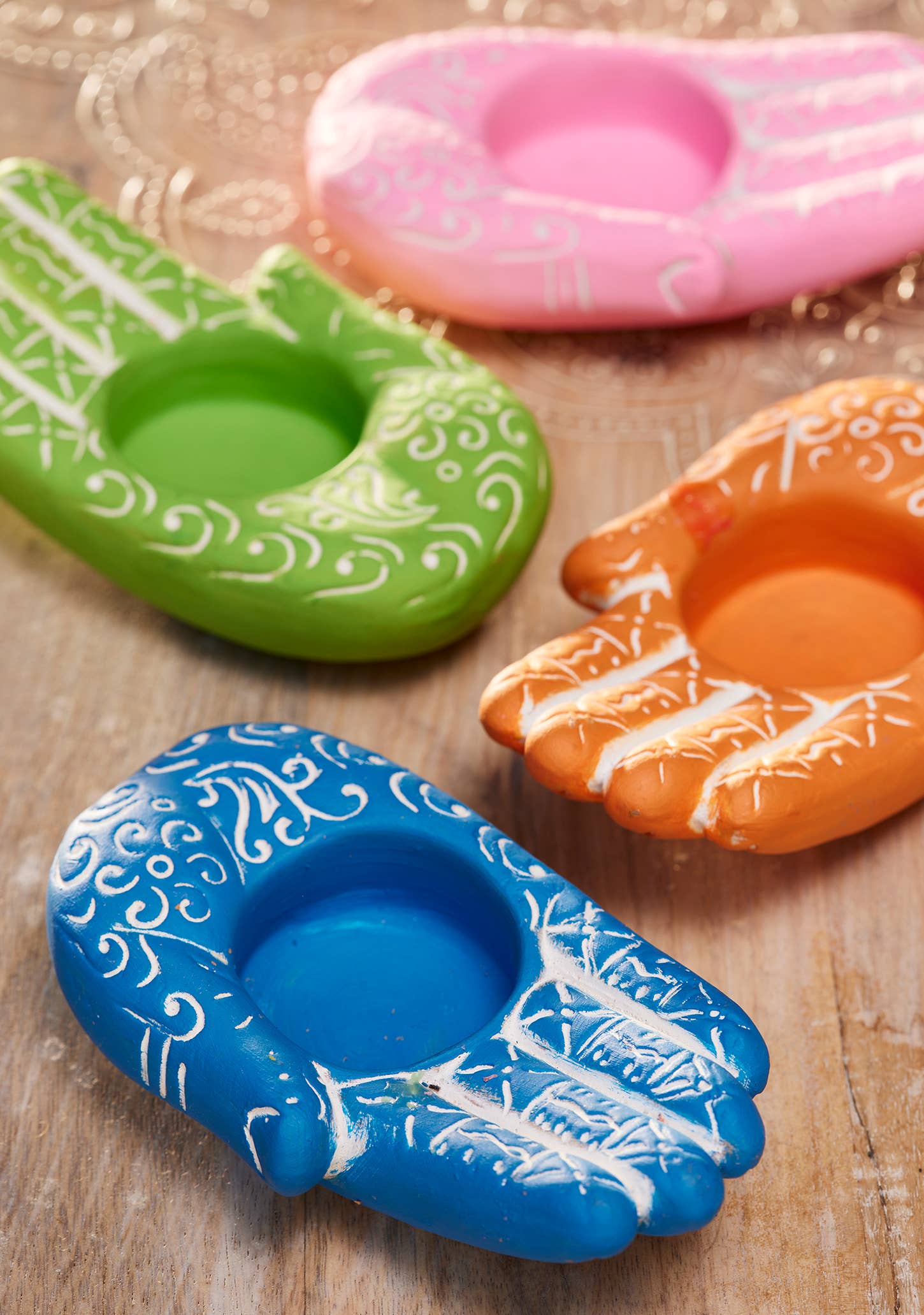 Namaste – wholesale Candle holder – Hamsa Hand Tealight Holder2