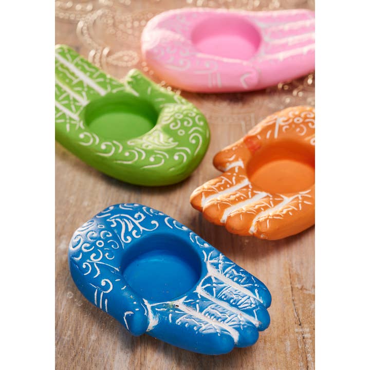 Namaste – wholesale Candle holder – Hamsa Hand Tealight Holder2