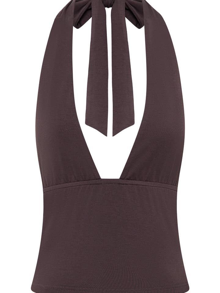 Stellar Haltertop — Umber voor wholesale door Highrack Studios