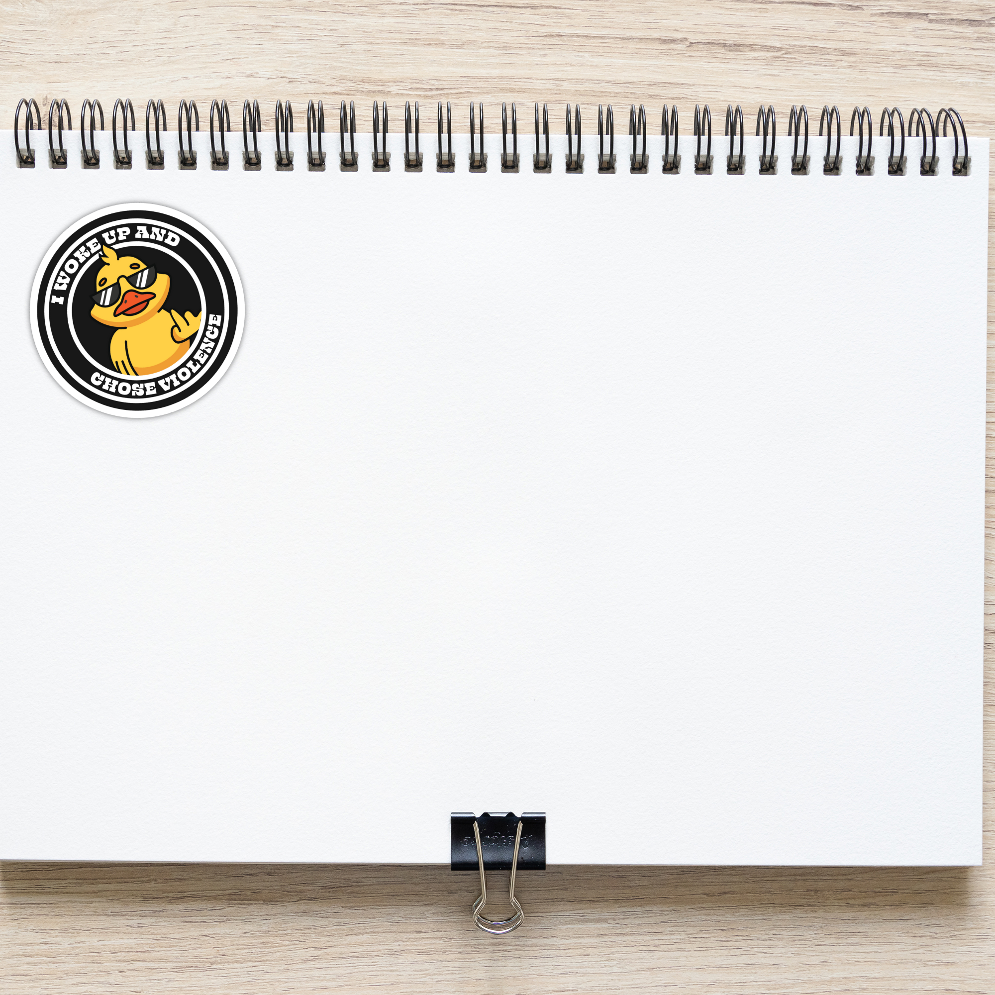 Coyote Color - Wholesale Sticker - Funny Redneck Sticker "I Woke Up & Chose Violence" Duck11